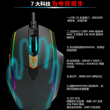 幻彩游戏鼠标--VS09M16A